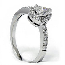 Load image into Gallery viewer, 1/2ct Pear Shape Halo Diamond Engagement Ring 14K White Gold - Size 5.5