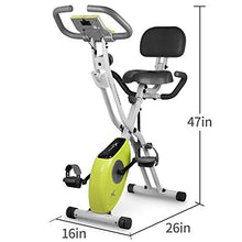Load image into Gallery viewer, leikefitness LEIKE X Bike Ultra-Quiet Folding Exercise Bike, Magnetic Upright Bicycle with Heart Rate,LCD Monitor and easy to assemble 2200 (YELLOW)