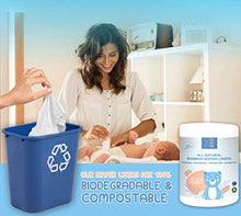 Load image into Gallery viewer, Disposable Cloth Bamboo Diaper Liners –Fragrance Free, Chlorine Free & Eco-Friendly , Flushable Biodegradable Reusable Liners for Cloth Diaper - 100 Sheets per roll