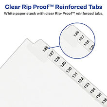 Load image into Gallery viewer, Avery Legal Dividers, Standard Collated Sets, 101-125 Tab Set (01334), White