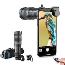 Load image into Gallery viewer, Apexel High Power 28x HD Phone Telephoto Lens with Remote Shutter Works with iPhone X/XR Samsung Pixel Android Any Smartphones