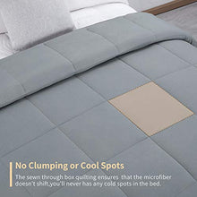Load image into Gallery viewer, HOMBYS Down Alternative Blanket King Size All Season Lightweight Bed Quilted Blanket with 8 Corner Tabs,90" x 108",Grey