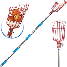 Load image into Gallery viewer, COCONUT Fruit Picker Tool, Fruit Picker with Basket and Pole Easy to Assemble & Use Fruits Catcher Tree Picker for Getting Fruits(5ft)