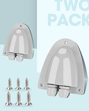 Load image into Gallery viewer, BougeRV 2 Pack Solar Double Cable Entry Gland Box, RV roof Waterproof ABS Solar Double Cable Entry housing for RVs, Boats, Yacht, Roofs,camperman for All Cable Types 14AWG to 10AWG (Gray)