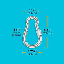 Load image into Gallery viewer, Jungle Gym Kingdom Swing Set Hangers - 4 Heavy Duty Brackets with Locking Snap Hooks for Porch, Patio, Playground - Indoor/Outdoor Hardware & Accessories