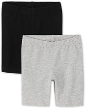 Load image into Gallery viewer, The Children's Place Baby Toddler Girls Bike Shorts, Black/H Gray 2 Pack, 4T