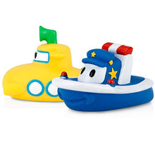 Load image into Gallery viewer, Nuby 2-Pack Tub Tugs Floating Boat Bath Toys, Colors May Vary