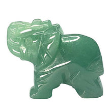 Load image into Gallery viewer, Gemstone Carved Healing Crystals Elephant Statue Figurine Collectible Decor 1.5 inches (Green Aventurine)