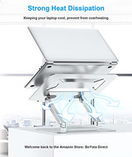 Load image into Gallery viewer, BoYata Laptop Stand for Desk, Adjustable Computer Stand with 360° Rotating Base, Ergonomic Foldable Laptop Riser Holder for Collaborative Work, Compatible with All MacBook Pro/Air, Notebook up to 17"