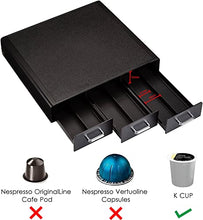 Load image into Gallery viewer, Amazon Basics Coffee Pod Storage Drawer for K-Cup Pods, 36 Pod Capacity, Black
