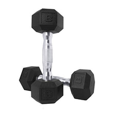 Load image into Gallery viewer, CAP Barbell SDPP-016 Color Coated Hex Dumbbell, Black, 8 pound, Pair