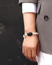 Load image into Gallery viewer, Lightock Black Obsidian Chalcedony Bracelet for Women Gifts Friendship Energy Healing Crystals