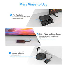 Load image into Gallery viewer, WAVLINK 2.5" Hard Drive Enclosure, USB C 3.1 Gen 2 to SATA External Hard Disk Case Clear for 9.5/7mm HDD SSD w/UASP 6Gbps 4TB Tool Free for WD Seagate Toshiba Samsung Hitachi PS4 Xbox Router