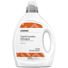 Load image into Gallery viewer, Solimo Amazon Brand Concentrated Liquid Laundry Detergent, Fresh Scent, 110 Loads, 82.5 Fl Oz