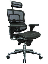 Load image into Gallery viewer, Ergohuman High Back Swivel Chair with Headrest, Black Mesh & Chrome Base