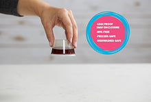 Load image into Gallery viewer, 50 Pack BPA-Free Disposable Baby Food Freezer Storage Containers Hinged Lids (3 oz) Labels | Leak-Proof | Travel Snack Cups | Store Homemade, Organic Purees | Freezer Dishwasher Safe