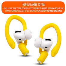 Load image into Gallery viewer, WC HookZ - Upgraded Over Ear Hooks for AirPods Pro & AirPods 1, 2 & 3-2 Size Pairs Included in Package, Made by Wicked Cushions | Neon Yellow