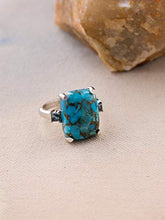 Load image into Gallery viewer, YoTreasure 11.18 Ct. Turquoise & London Blue Topaz Solid 925 Sterling Silver Ring Jewelry