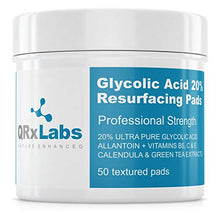 Load image into Gallery viewer, Glycolic Acid 20% Resurfacing Pads for Face & Body with Vitamins B5, C & E, Green Tea, Calendula, Allantoin - Exfoliates Surface Skin and Reduces Fine Lines and Wrinkles - Peel Pads