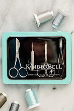 Load image into Gallery viewer, Kimberbell Beginner Box & Deluxe Scissor Set (35 Pcs) Machine Embroidery & Sewing, 3 Projects, Step-by-Step Instructions, Fabric + Materials, Techniques: Raw Edge Appliqué, Quilting & Satin Stitch