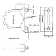 Load image into Gallery viewer, 2 PCS Stainless Steel Antenna Mount Clamp U-Bolt Mounting Hardware(All Nuts and gaskets are Made of Stainless Steel) Antenna Mast Clamp V Jaw Bracket Accessories for Outside Home Antenna