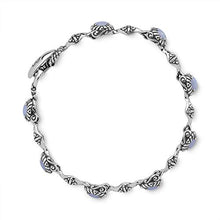 Load image into Gallery viewer, Carolyn Pollack Sterling Silver Blue Lace Agate Gemstone Tennis Bracelet Size Medium