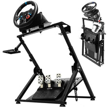 Load image into Gallery viewer, Minneer X PRO G923 Racing Wheel Stand Fit for Logitech Fanatec Thrustmaster, G25 G27 G29 G920 T300 T500 T300RS PS4 Xbox Solid Foldable Gaming Steering Simulator Cockpit. Wheel & Pedals Not Included