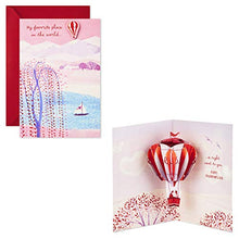Load image into Gallery viewer, Hallmark Paper Wonder Valentines Day Pop Up Card for Significant Other (Hot Air Balloon Valentine)