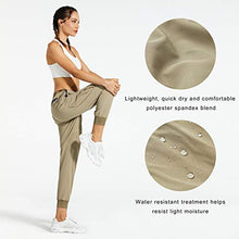 Load image into Gallery viewer, Libin Women's Cargo Joggers Lightweight Quick Dry Hiking Pants Athletic Workout Lounge Casual Outdoor, Khaki XL