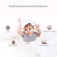 Load image into Gallery viewer, Baby Muslin Burp-Cloths 4 Pack 6 Layers HOPAI Natural Organic Cotton Baby Wipes are Absorbent and Soft for Sensitive Skin
