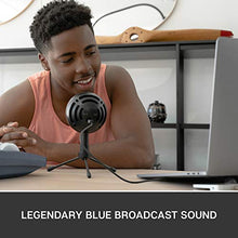 Load image into Gallery viewer, Blue Snowball iCE Plug 'n Play USB Microphone for Recording, Streaming, Podcasting, Gaming on PC and Mac, with Cardioid Condenser Capsule, Adjustable Desktop Stand and USB cable - Black