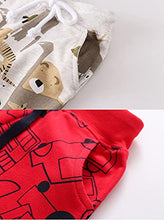 Load image into Gallery viewer, AQEACARMON Toddler Boys Jogger Athletic Pants Dinosaur Car Drawstring Elastic Sweatpants (1-Pack 2-Pack) (Red car + Gray Animal, 2-3T)
