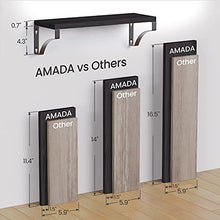 Load image into Gallery viewer, AMADA HOMEFURNISHING Floating Shelves Wall Mounted Set of 3, Rustic Wood Wall Shelves for Bedroom/Bathroom/Living Room/Kitchen/Laundry Room, Storage & Decoration, Black