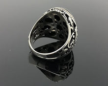 Load image into Gallery viewer, KAR 925K Stamped Sterling Silver Black Onyx Men's Ring I1I (11)