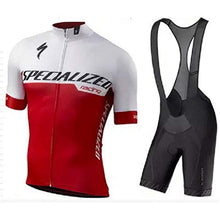 Load image into Gallery viewer, Men's Cycling Jersey Set Quick-Dry UPF 50+ Bicycle Shirt Bib Shorts with 3D Gel Padded MTB Riding Clothing kit