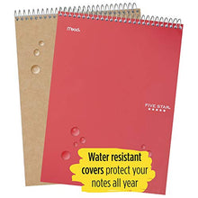 Load image into Gallery viewer, Five Star Top Bound Notebook, 1 Subject, College Ruled Paper, 100 Sheets, 11" x 8-1/2", Assorted Colors, 6 Pack (73525)