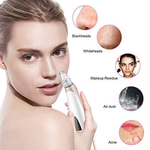 Load image into Gallery viewer, Blackhead Remover Vacuum, Facial Pore Cleanser USB Rechargeable Hot Compress LED Display Blackhead Vacuum with 3 Adjustable Suction Power 6 Suction Probes 3 Light Modes and Comedone Extractor Tools