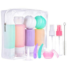 Load image into Gallery viewer, 16 Pack Travel Bottles Set for Toiletries, Morfone TSA Approved Travel Containers Leak Proof Silicone Squeezable Travel Accessories 2oz 3oz for Shampoo Conditioner Lotion Body Wash ( BPA Free )