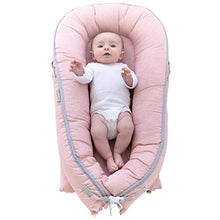 Load image into Gallery viewer, Organic Newborn Lounger | Water-Resistant Baby Nest | for Infants & Toddlers 0-12 Month | for Girls and Boys | (Pink)