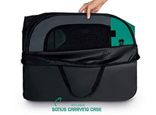 Load image into Gallery viewer, Ruff 'n Ruffus Portable Foldable Pet Playpen + Carrying Case & Collapsible Travel Bowl (Extra Large (48" x 48" x 23.5")) (Medium (29" x 29" x 17") with Free Bonus, Aqua)