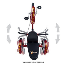 Load image into Gallery viewer, Mobo Cruiser Triton Pro Recumbent Trike. Adult Beach Cruiser Tricycle for Women & Men. Petal 3-Wheel Bike , Red, 28 x 29 x 48 inches (61” extended)