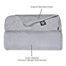 Load image into Gallery viewer, Weighted Evolution Weighted Blanket+ Bonus Organic Bamboo Duvet Cover/PRE-Assembled/Best Blanket for Adults/Kids-Hypoallergenic Warm Cooling Calm Cozy Heavy Blanket (Grey, 60"x 80" | 20 lbs)