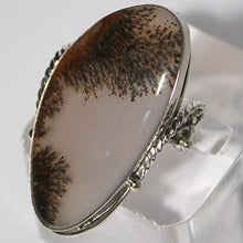 Load image into Gallery viewer, Dendritic agate ring, Landscape agate, Moss agate, 38x20x1 mm