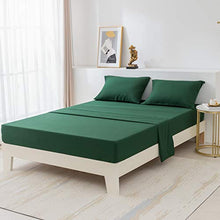 Load image into Gallery viewer, PY HOME & SPORTS Queen Bed Sheets Set 4 Piece 1800 Thread Count Green Bed Sheets Queen Set with 16" Deep Pocket Super Soft and Comforterble (Green, Queen)