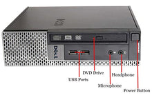 Load image into Gallery viewer, Dell OptiPlex 7010 USFF Computer Desktop PC, Intel i5 3.2GHz, 8GB Ram, 120GB SSD Drive, WiFi & Bluetooth, Wireless Keyboard and Mouse, 24 Inch FHD Monitor, Webcam, Windows 10 (Renewed)
