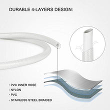 Load image into Gallery viewer, Stainless Steel Washing Machine Hoses 6ft, Burst Proof Hot and Cold Inlet Washer Hose with 90 Degree Elbow (2Pack)