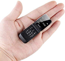 Load image into Gallery viewer, LONG-CZ J9 World Mini Smallest Flip Mobile Phone Unlocked (Black)