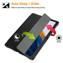 Load image into Gallery viewer, ZtotopCases Slim Case for Samsung Galaxy Tab A8 10.5 Case 2022, Lightweight Trifold Hard Stand Cover, Full Protective Case for Samsung Galaxy A8 10.5 Inch Tablet SM-X200/X205/X207, Black