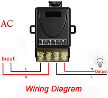 Load image into Gallery viewer, Wireless Remote Switch,AC (90V-264V) Relay RF Control Switch for Household Appliances,Pump,Garage Door,Lights Ceiling,Electrical Equipment,Security Systems,328ft Long Range,Two Remote Controls