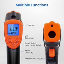 Load image into Gallery viewer, Etekcity Infrared Thermometer Upgrade 774 (Not for Human) Temperature Gun Non-Contact Digital Lasergrip -58℉~ 716℉ (-50℃ ~ 380℃)with Adjustable Emissivity & Max Measure, Orange and Black